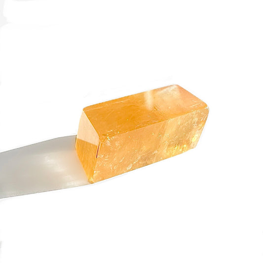 Honey Calcite Rhombohedron