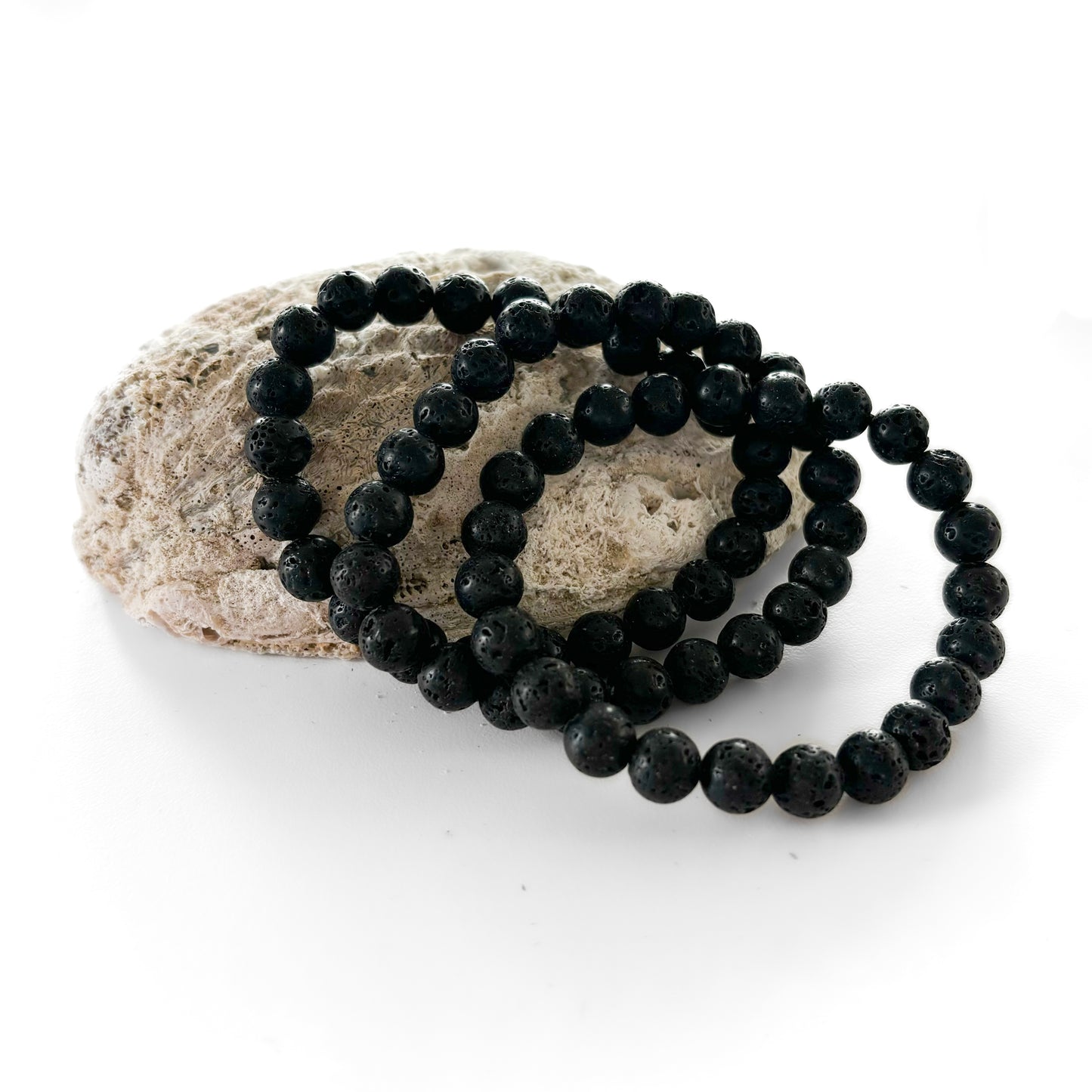 Lava Bracelets - round bead