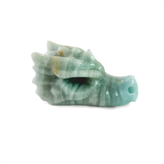 Amazonite Dragon Heads