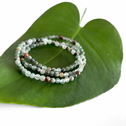 African Bloodstone Bracelets - round bead