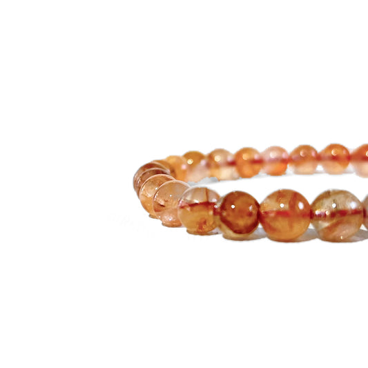 Fire Quartz Bracelets - round bead