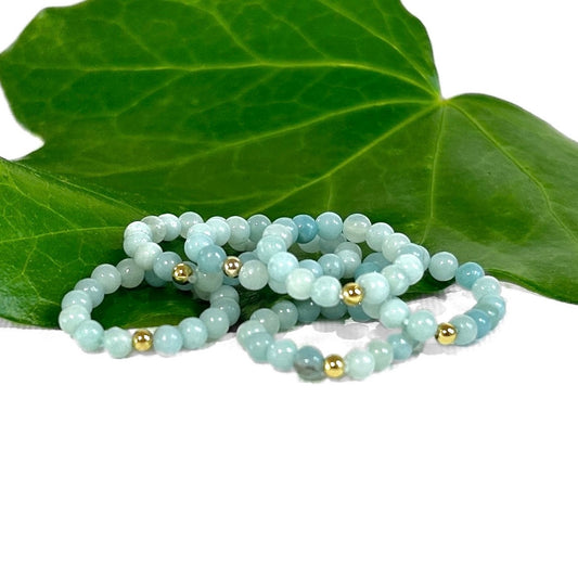 Amazonite Rings - bead