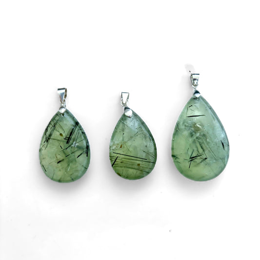 Prehnite Pendants - tear drop