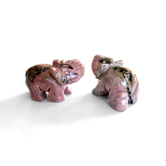 Rhodonite Elephants