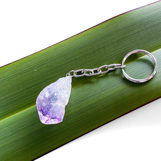 Amethyst Keyring - tooth / root