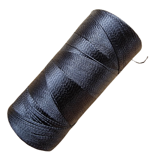 Macrame Wrap + Bead - Black Thread