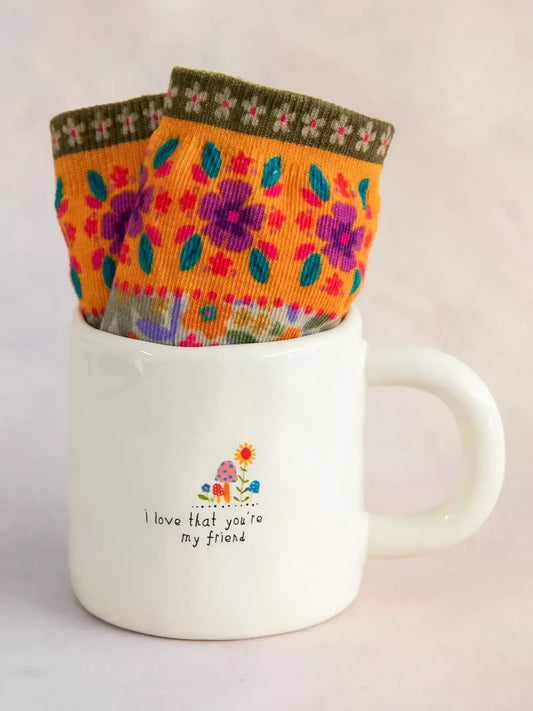 Mug and Sock Gift Set - I Love that You're My Friend