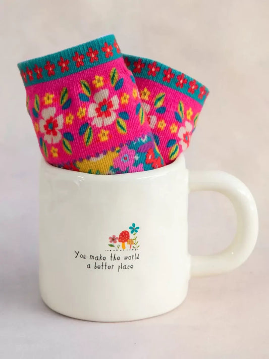 Mug and Sock Gift Set - You Make the World a Better Place