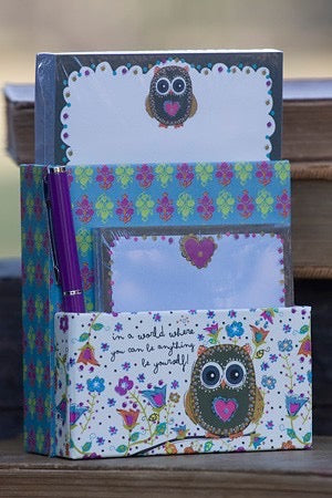 Owl Desk Stationery Set