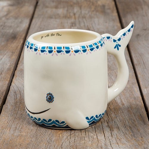 Ceramic Folk Mug - Whale