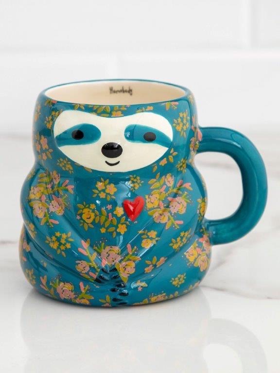 Ceramic Folk Mug - Sloth