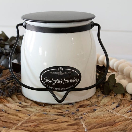 Milk House Eucalyptus and Lavender Candle -  Butter Jar