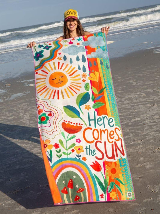 Beach Towel / Yoga Mat - Here Comes the Sun