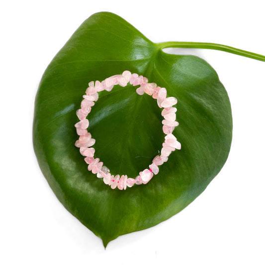 Rose Quartz Bracelets - chip beads