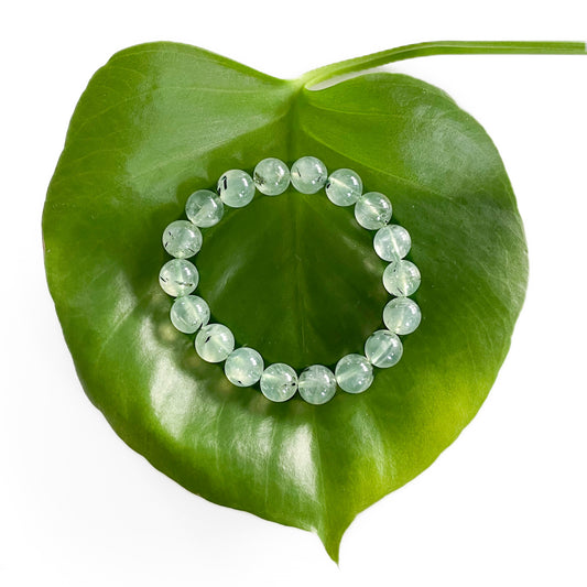 Prehnite Bracelet - round bead