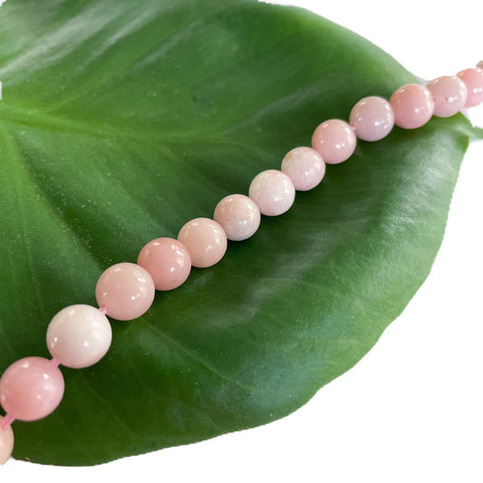 Pink Opal Bracelet - round bead