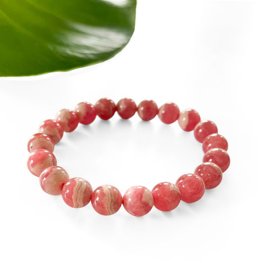 Rhodochrosite Bracelet - round bead