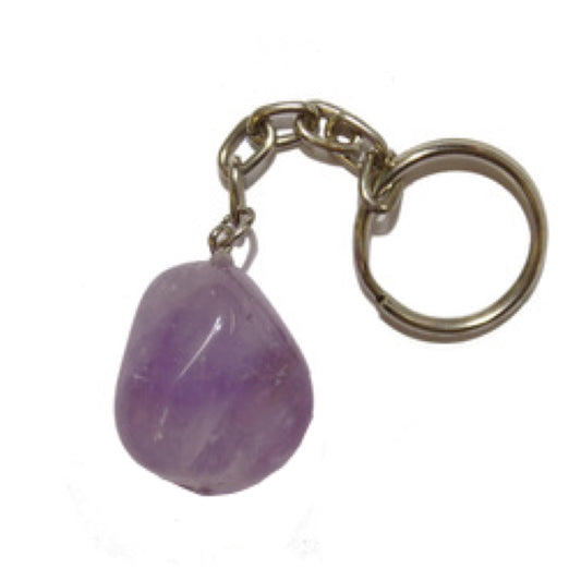 Amethyst Keyring - tumbled