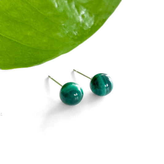 Malachite Stud Earrings