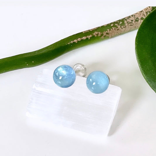 Aquamarine Stud Earrings