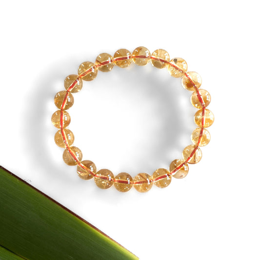 Citrine Bracelet - round bead