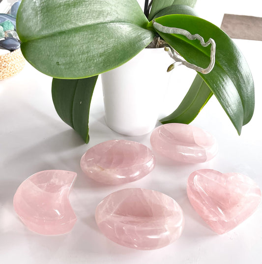 Rose Quartz Oval Bowl / Dish