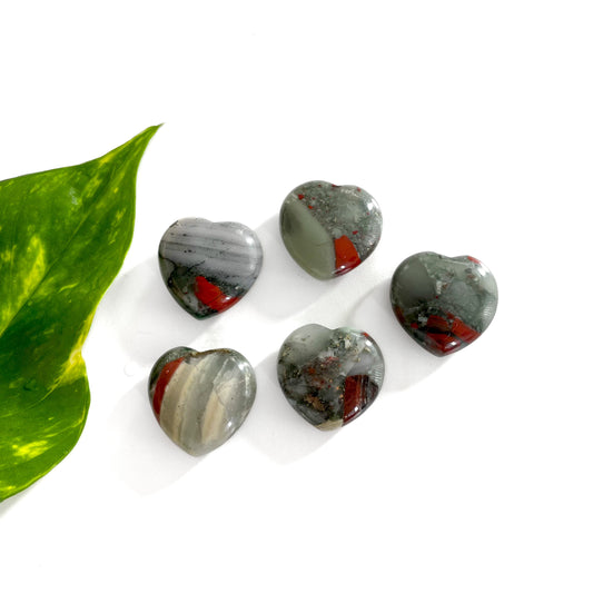 African Bloodstone Hearts