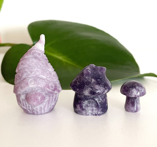 Lepidolite Gnome