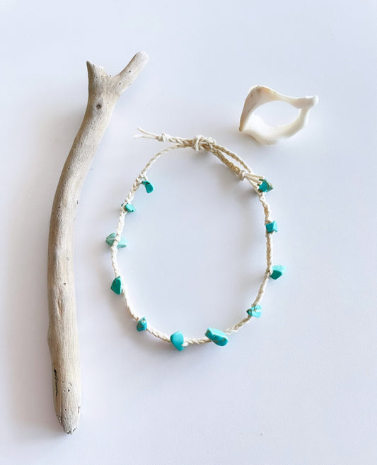 Blue Howlite Anklet