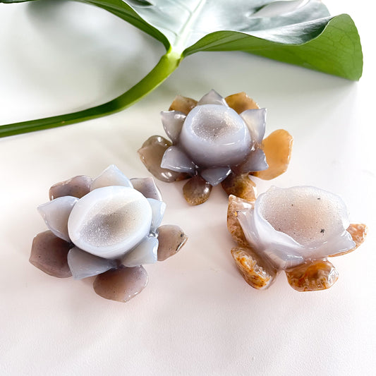 Agate Lotus Flower