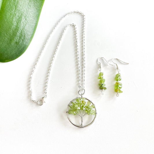 Peridot Pendants - tree of life