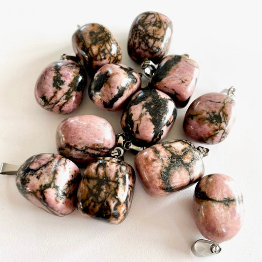 Rhodonite Pendants - tumble