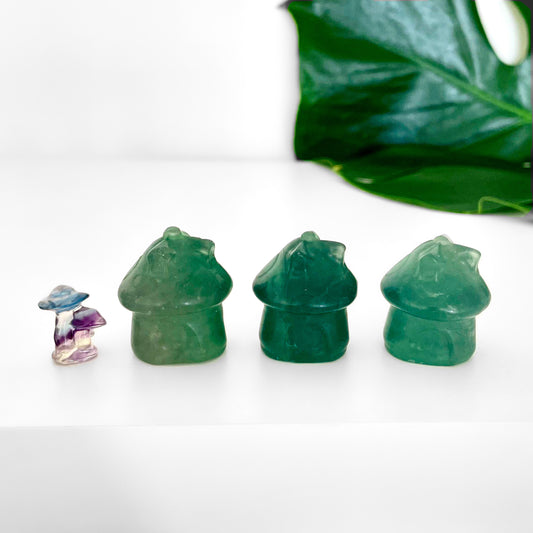 Green Fluorite Mushroom House