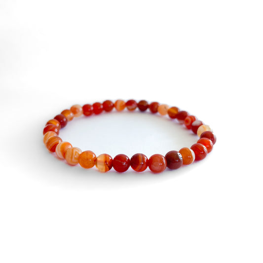 Carnelian Bracelet - round bead