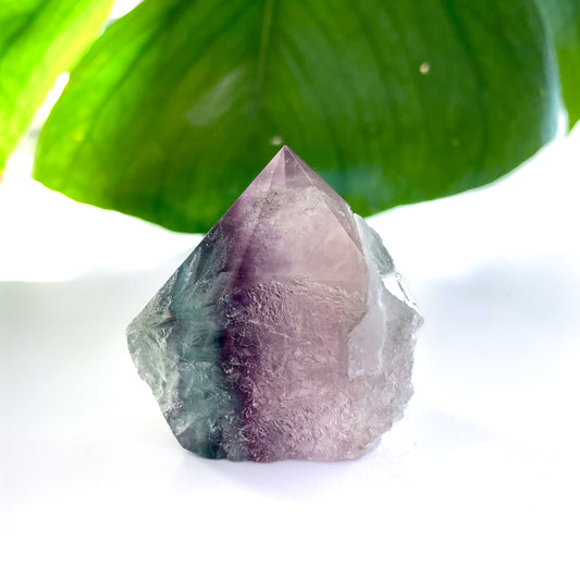 Rainbow Fluorite Cutbase Point