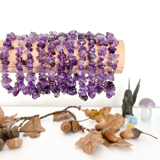 Amethyst Bracelet - chip bead