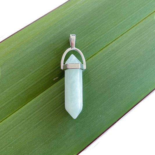 Amazonite Pendants - hanging double terminated point