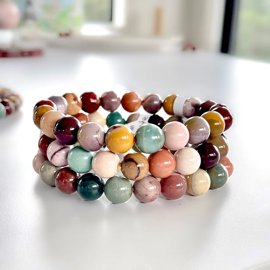 Mookaite Bracelet - round bead