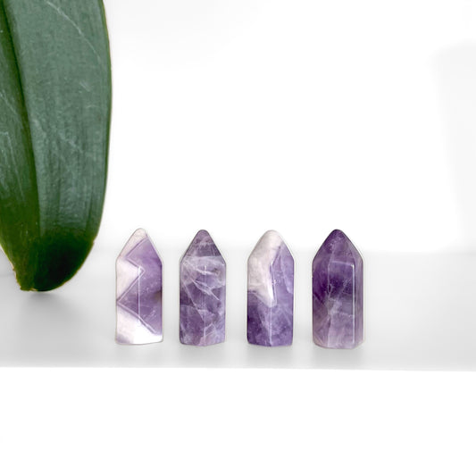 Chevron Amethyst Polished Point