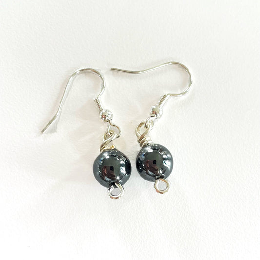 Hematite Hanging Bead Earrings