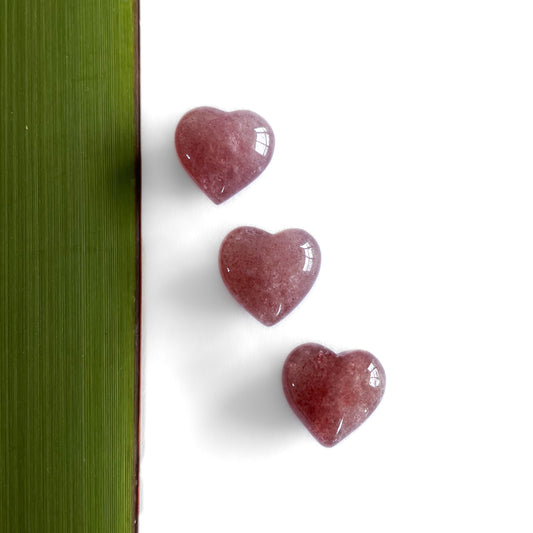 Strawberry Quartz Hearts