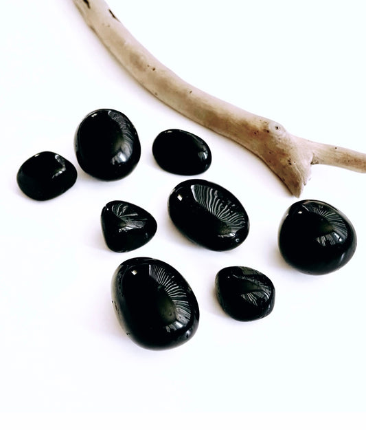 Black Obsidian Tumbles