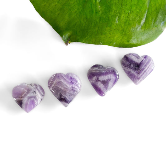 Chevron Amethyst Hearts