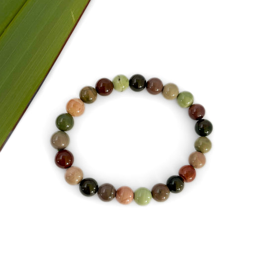 Alashan Jade Bracelet - round bead