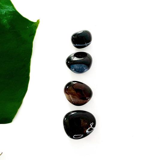 Black Striped Agate Tumbles