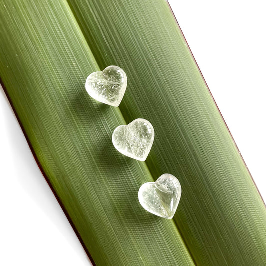 Clear Quartz Hearts