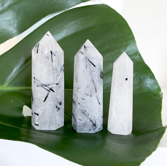 Tourmalinated Quartz Polished Point