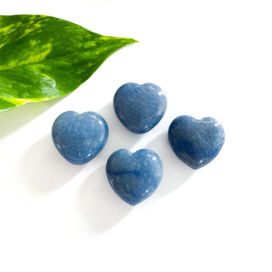 Blue Aventurine Hearts