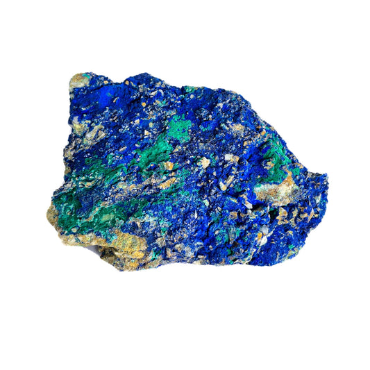 Azurite with Malachite Rough