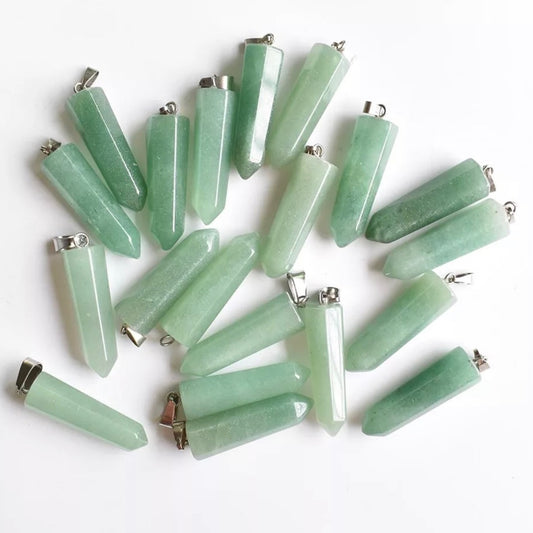 Green Aventurine Pendants - point